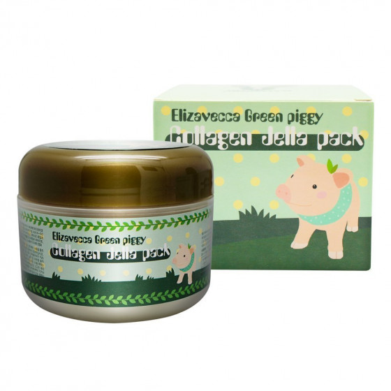 Elizavecca Green Piggy Collagen Jella Pack - Висококонцентрована колагенова маска для пружності та еластичності шкіри - 1