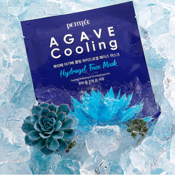 Petitfee & Koelf Agave Cooling Hydrogel Face Mask - Гідрогелева охолоджуюча маска з екстрактом агави - 1