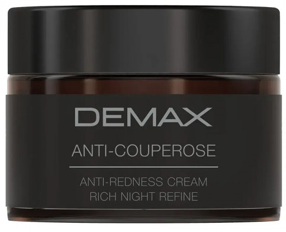 Demax Anti-Couperose Anti-Redness Cream Rich Night Refine - Нічний крем-коректор для сухої, чутливої ​​та куперозної шкіри