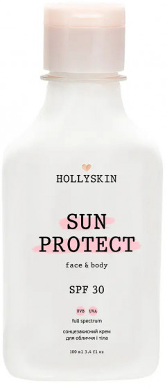 Hollyskin Sun Protect Face & Body Sun Cream SPF30 - Сонцезахисний крем для обличчя та тіла