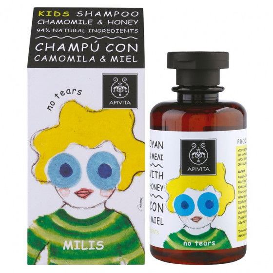 Apivita kids shampoo with chamomile and honey - Дитячий шампунь з ромашкою і медом - 1