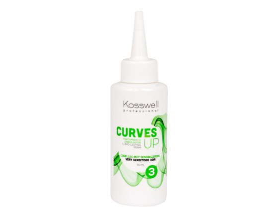 Kosswell Professional Curves Up 3 - Засіб для довготривалої укладки для дуже пошкодженого волосся