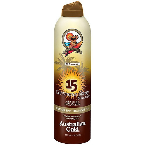 Australian Gold Continuous Spray with Instant Bronzer SPF 15 - Сонцезахисний спрей з бронзатором SPF 15