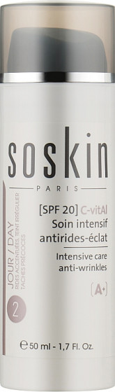 Soskin C-Vital Intensive Care Anti-Wrinkles SPF20 - Інтенсивний крем від зморшок з вітаміном С та ретинолом