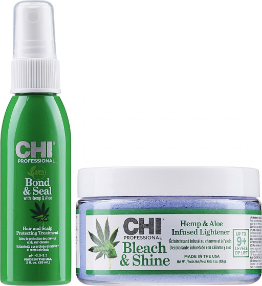 CHI Bond+ Sample Kit with Hemp & Aloe Vera - Набір для освітлення волосся з конопляною олією та алое віра