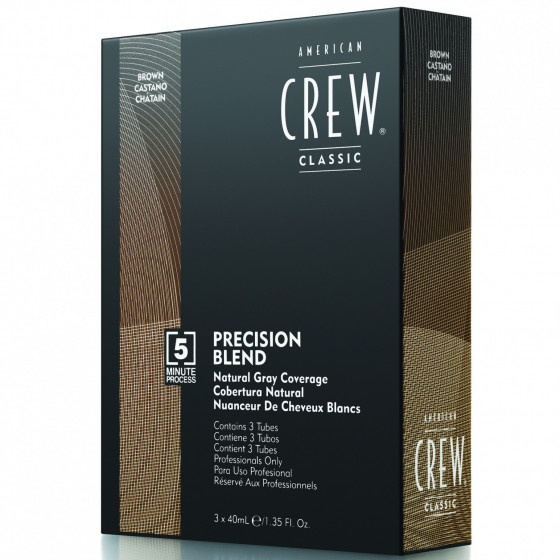 American Crew Precision Blend Medium - Система маскування сивини Середній натуральний (рівень 4-5)