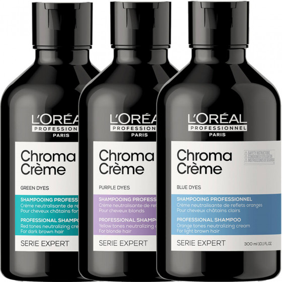 L'Oreal Professionnel Serie Expert Chroma Creme Blue Dyes Professional Shampoo - Шампунь для нейтралізації помаранчевих відтінків світло-коричневого волосся - 2