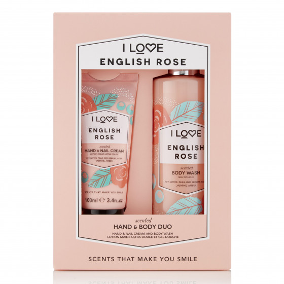 I Love English Rose Hand & Body Duo Gift Set - Подарунковий набір "Англійська троянда"