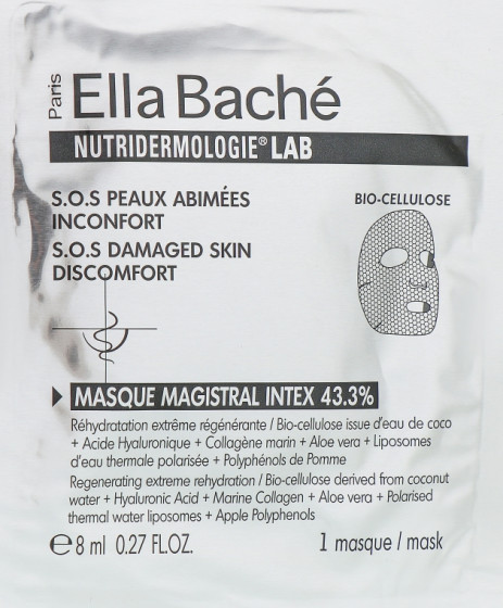 Ella Bache Nutridermologie Lab Face Masque Magistral Intex 43,3 % - Відновлююча тканинна маска для обличчя