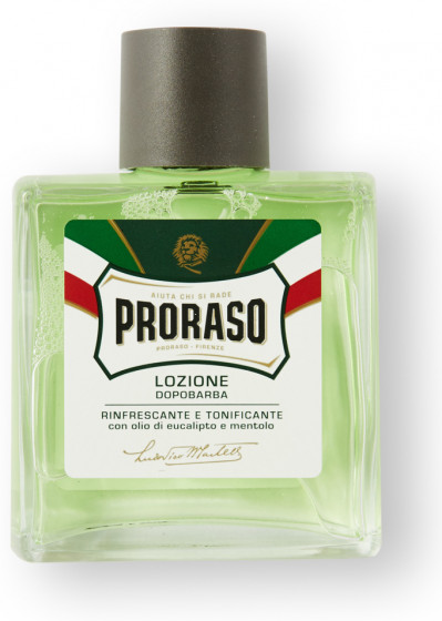 Proraso Green After Shave Lotion - Освіжаючий і тонізуючий лосьйон після гоління