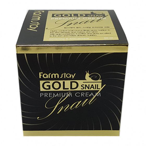 FarmStay Gold Snail Premium Cream - Преміальний крем з золотом і муцином равлика - 3