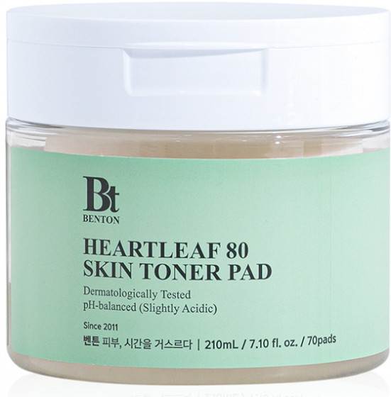 Benton Heartleaf Skin Toner Pad - Двосторонні пілінг-педи з екстрактом хауттюйнії