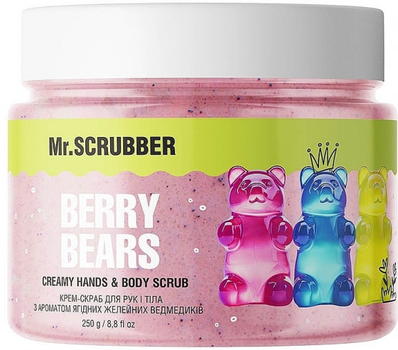 Mr.Scrubber Berry Bears Creamy Hands & Body Scrub - Крем-скраб для рук та тіла з ароматом ягідних желейних ведмедиків