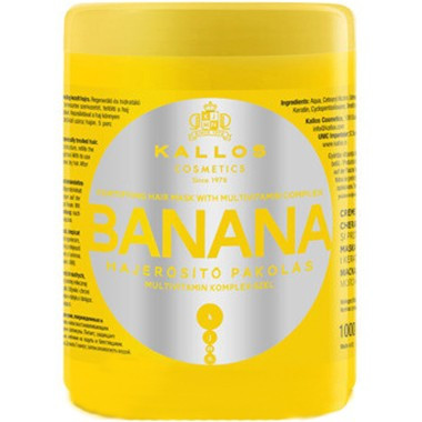 Kallos Banana Fortifying Hair Mask With Multi-Vitamin Complex - Маска для зміцнення волосся з екстрактом банана