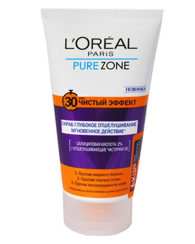 L`Oreal Pure Zone Чистый Эффект 30 секунд - Скраб для обличчя