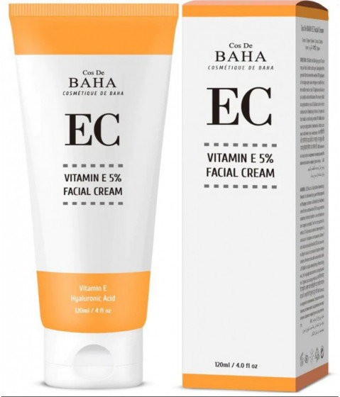 Cos De BAHA EC Vitamin E 5% Facial Cream - Відновлюючий крем для обличчя з вітаміном Е та керамідами