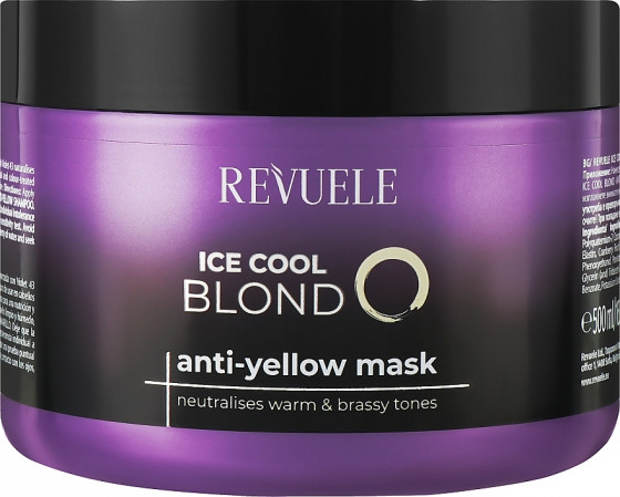 Revuele Ice Cool Blond Anti-Yellow Hair Mask - Маска для світлого волосся з антижовтим ефектом