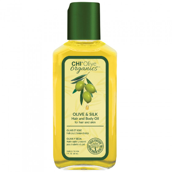 Chi Olive Organics Olive & Silk Hair and Body Oil - Шовкова олія для волосся і тіла