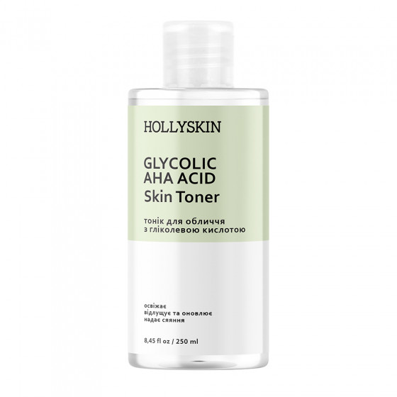 Hollyskin Glycolic AHA Acid Skin Toner - Тонік для обличчя з гліколевою кислотою