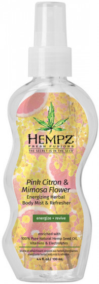 Hempz Fresh Fusions Pink Citron & Mimosa Flower Energizing Herbal Body Mist & Refresher - Освіжаючий спрей для тіла "Рожевий лимон і Мімоза"