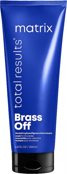 Matrix Total Results Brass Off Hair Mask - Маска для нейтралізації небажаних мідних півтонів волосся відтінків шатен та темний блонд