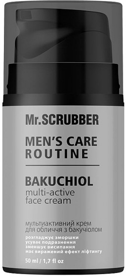 Mr.Scrubber Men's Care Routine Bakuchiol Multi-active Face Cream - Мультиактивний крем для обличчя з бакучіолом