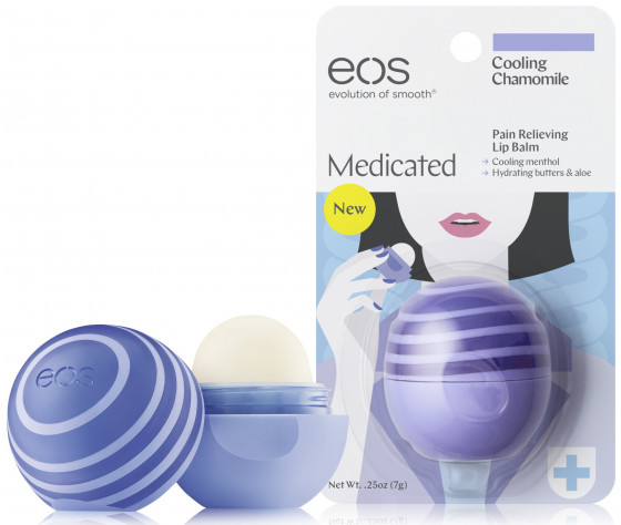 EOS Medicated Cooling Chamomile Lip Balm - Бальзам для губ "Охолоджуюча ромашка" - 1