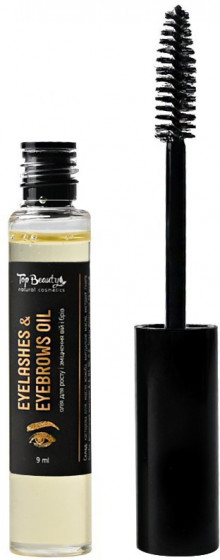 Top Beauty Eyelashes & Eyebrows Oil - Олія для росту та зміцнення вій та брів зі щіточкою - 1