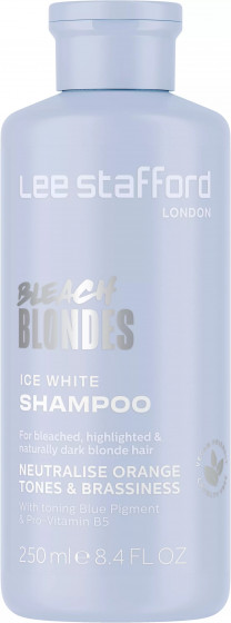 Lee Stafford Bleach Blondes Ice White Toning Shampoo - Шампунь для волосся з синім пігментом