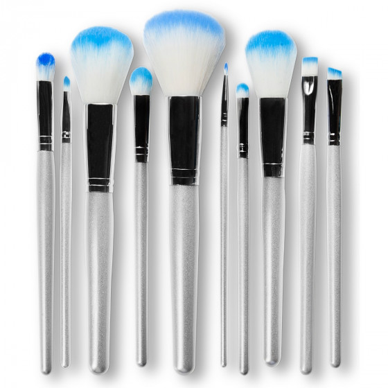 Bellapierre Professional Brush Set Blue - Професійний набір з 10 пензлів для макіяжу - 1