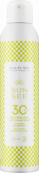 Beauty Spa Sun See Spray SPF30 - Сонцезахисна водостійка спрей-емульсія для обличчя та тіла