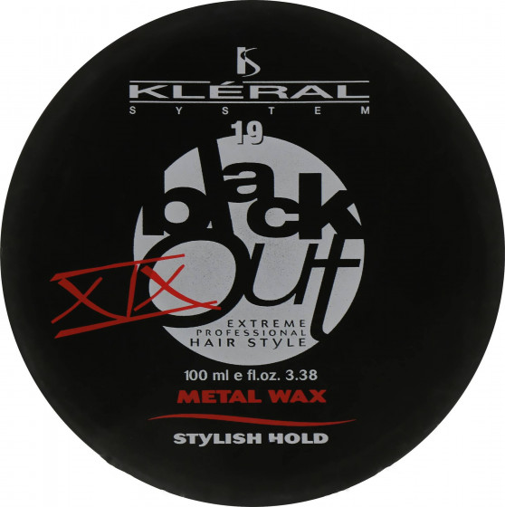 Kleral System Black Out Line Metal Wax №19 - Віск з блиском для волосся