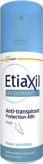 Etiaxil Antiperspirant Deo 48H Pieds - Антиперспірант-дезодорант спрей для ніг "Захист 48 годин"