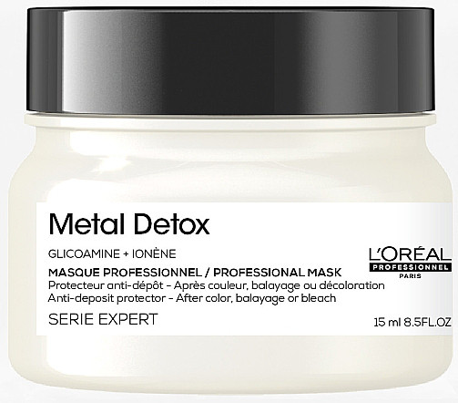 L'Oreal Professionnel Serie Expert Metal Detox Mask - Маска для запобігання металевим накопиченням у волоссі після фарбування та освітлення