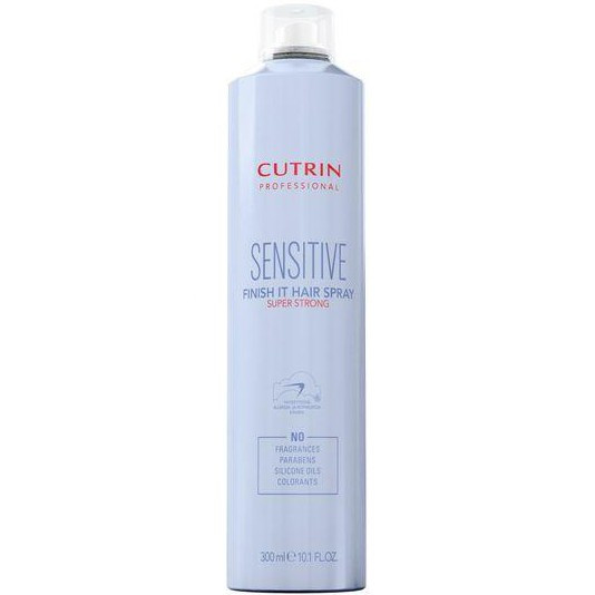 Cutrin Sensitiv Fragrance Free Finish it Hair Spray Super Strong - Лак екстра-сильної фіксації без аромату