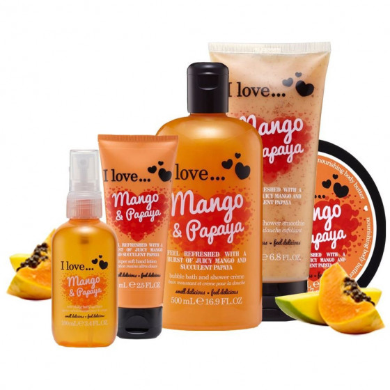 I Love Mango & Papaya Exfoliating Shower Smoothie - Крем-пілінг для душу "Манго і папайя" - 4