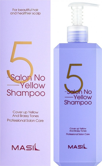 Masil 5 Salon No Yellow Shampoo - Тонуючий шампунь для освітленого волосся - 1