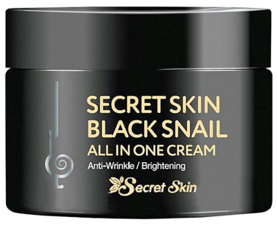 Secret Skin Black Snail All In One Cream - Крем для обличчя з муцином чорного равлика - 1