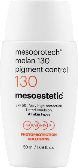 Mesoestetic Melan 130+ Pigment Control SPF50 - Депігментуючий сонцезахисний крем з тоном