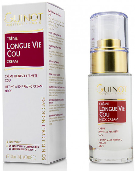 Guinot Longue Vie Cou Firming Vital Neck Care - Зміцнюючий крем для шиї "Довге життя клітини" - 1