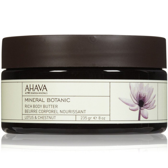 Ahava Mineral Botanic Rich Body Butter Lotus & Chestnut - Крем-масло для тіла живильний Лотос і Солодкий каштан