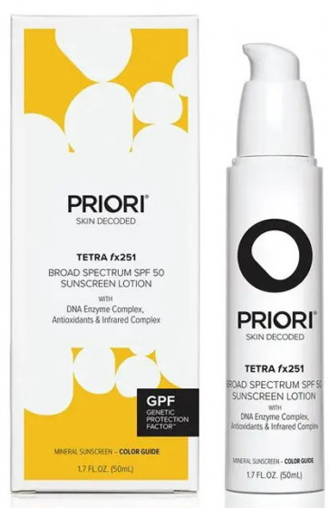 Priori tetra fx251 Broad Spectrum Color Guide SPF50 - Зволожуючий крем для обличчя (з тоном)