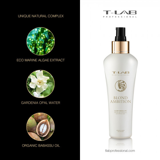 T-LAB Professional Blond Ambition Elixir Absolute - Еліксир для світлого та освітленого волосся - 1