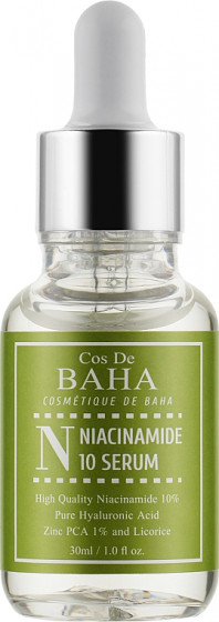 Cos De BAHA Niacinamide 10 Serum - Сироватка для обличчя з ніацинамідом та цинком