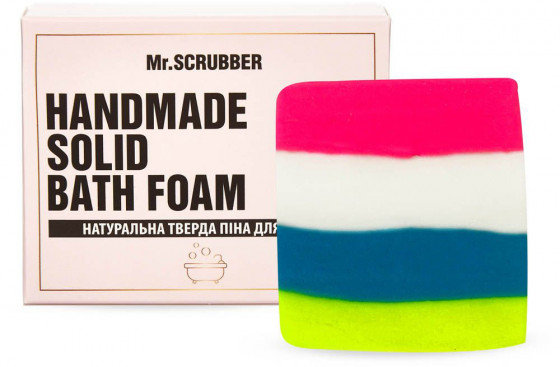 Mr.Scrubber Handmade Solid Bath Foam "Bubble Gum" - Натуральна тверда піна для ванни