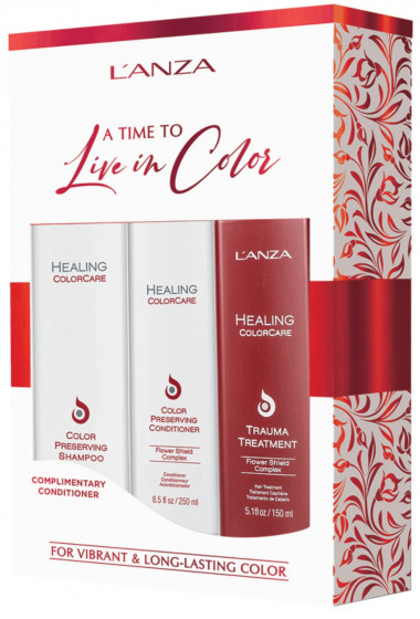 L'anza Healing Color Care Holiday Trio Box - Подарунковий набір для фарбованого волосся