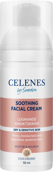 Celenes Cloudberry Soothing Facial Cream - Заспокійливий крем з морошкою для сухої та чутливої ​​шкіри