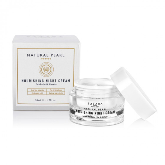 Satara Natural Pearl Nourishing Night Cream - Нічний поживний крем з вітамінами - 2