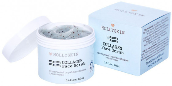 Hollyskin Collagen Face Scrub - Скраб для обличчя з колагеном