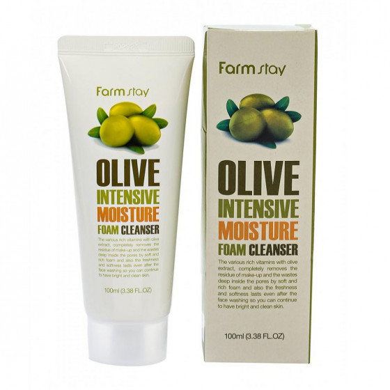 FarmStay Olive Intensive Moisture Foam Cleanser - Пінка для вмивання з екстрактом оливи - 1